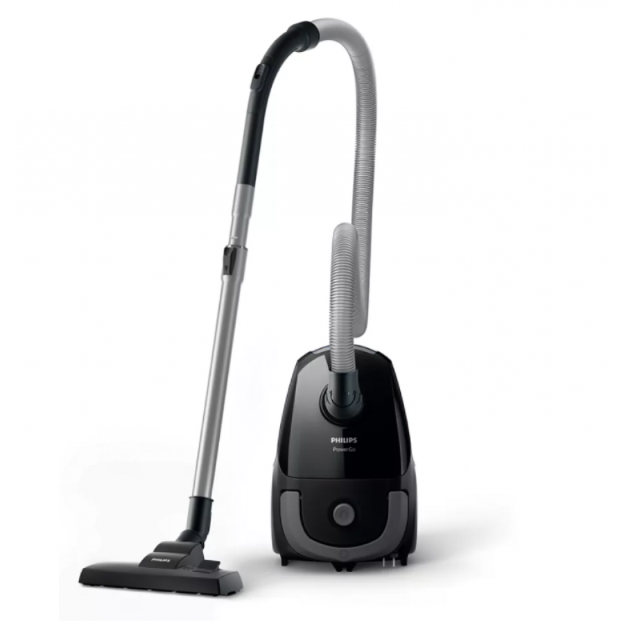 Aspirator Cu Sac Powego Philips, Putere 900w, Aspirare Compaca Si Usoara, Nivel Zgomot 77 Db, 3 L, Filtru Anti-alergeni, Cap De Aspirare Multifunctional, Negru