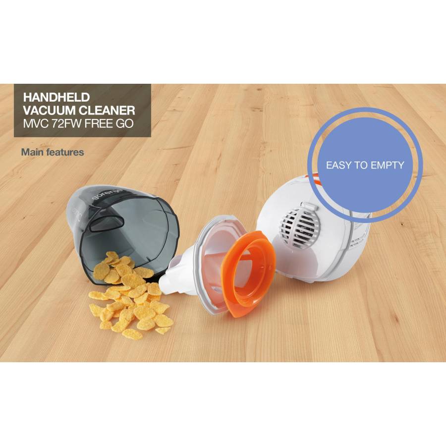 Aspirator De Mana Profesional, Curatare Umeda/uscata, Recipient De Colectare 0.4 L, Functionare Cu Acumulator, Autonomie 14 Min/incarcare, Putere 55 W, Montare Pe Perete, Alb/negru