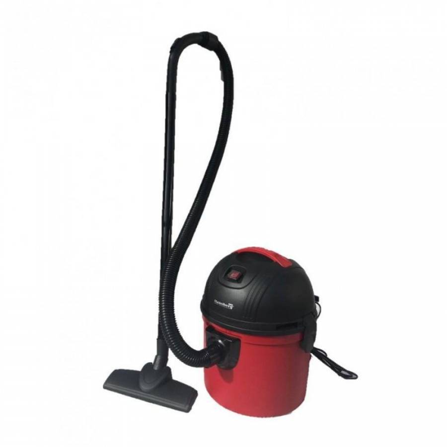 Aspirator Electric, 1200 W, Aspirare Umeda/uscata, 1.5 L, Flux De Aer Pe Maner, Furtun Flexibil, Cordon Alimentare 3.2 M, Negru/rosu
