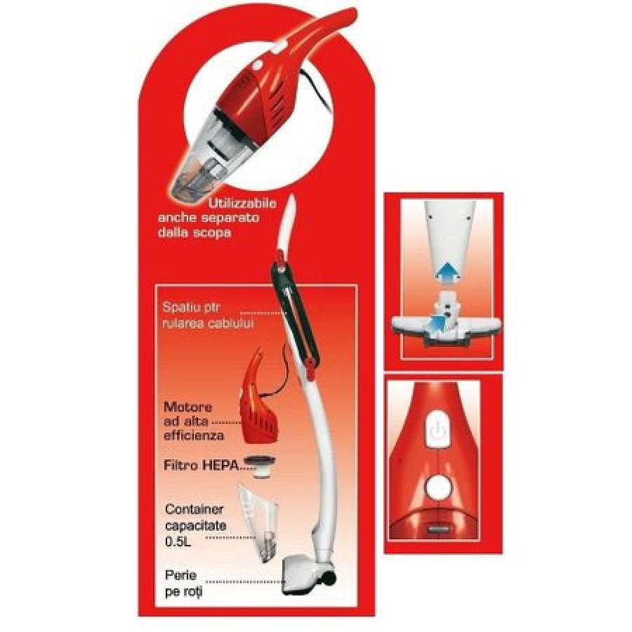 Aspirator Electric Multifunctional 2 In 1 Cu Filtru Hepa, 600w