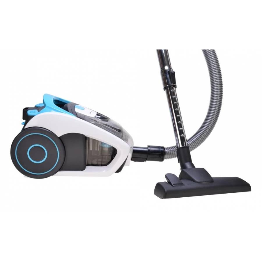 Aspirator Fara Sac, Hepa 13, Capacitate 1.2 L, Protectie Supraincalzire, 77 Db, Putere Reglabila, Lungime Cablu 5 M, Modern, Albastru/gri