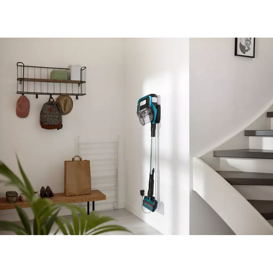 Aspirator Philips 3 In 1 Vertical Speedpro Aqua, Utilizare Fara Fir, Cap De Aspirare La 360°, Cap De Aspirare Turbopet, Mod Mop, Nivel De Zgomot 84  Db, Tensiune Baterie 25,2 V, Negru/albastru