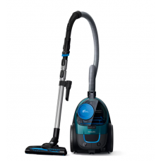 Aspirator Philips Compact Fara Sac, Powercyclone 5, Filtru Antialergic H13, Perie Turbo, 900 W, Flux De Aer 27,8  L/s, Capacitate Praf 1.5 L, Cap De Aspirare Triactive, Albastru