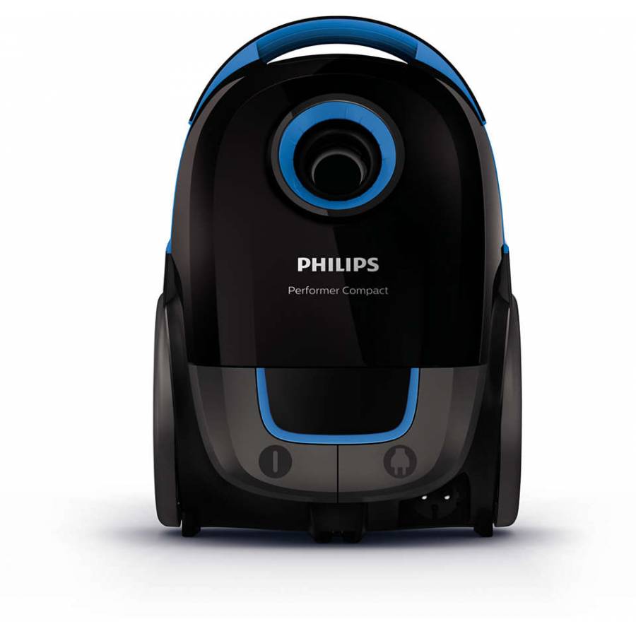 Aspirator Philips Performer Cu Sac, Putere 900 W, 78 Db, Colectare Praf 3 L, Filtru Anti Alergeni, Maner Frontal, Cuplaj Activelock, Raza Operare 9 M, Culoare Negru Intens
