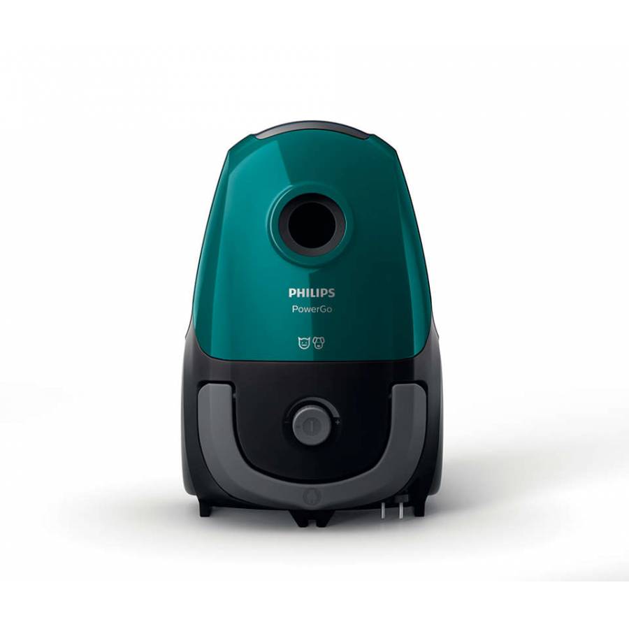 Aspirator Philips Profesional Cu Sac, Buton Rotativ De Control, Putere De Aspirare 750 W, 900 W, 77 Db, Roti Din Plastic, Cuplaj Tub Conic, Accesorii Incluse, Verde