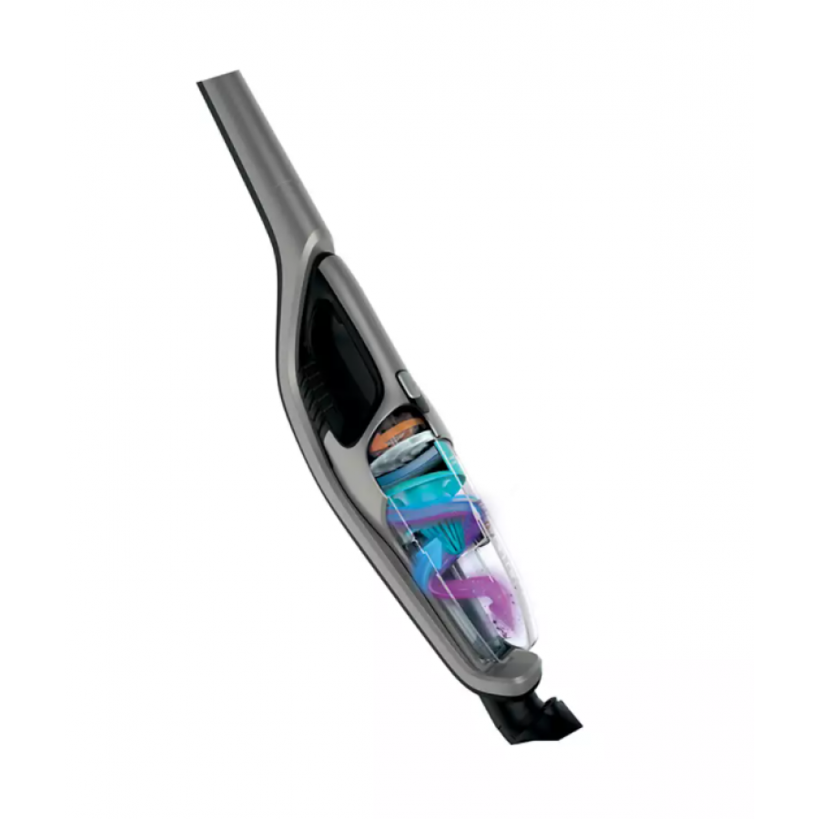 Aspirator Philips Vertical Powerpro Aqua Vertical, Reincarcabil, Fara Fir, 3 In 1, Mini Perie Turbo, 0.6 L, Aspirare Triactive, Acumulator Li-ion, Autonomie 60 M, Albastru