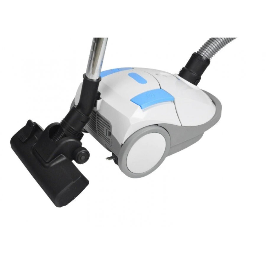 Aspirator Profesional Cu Sac, Putere 700w, 2l, Silentios 80 Db, Cablu 4.8 M, Multi-suprafete, Modern, Culoare Alb/albastru