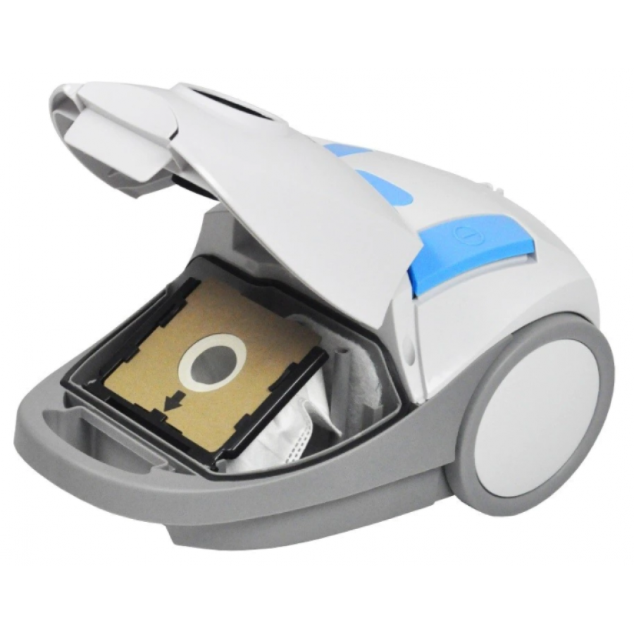 Aspirator Profesional Cu Sac, Putere 700w, 2l, Silentios 80 Db, Cablu 4.8 M, Multi-suprafete, Modern, Culoare Alb/albastru