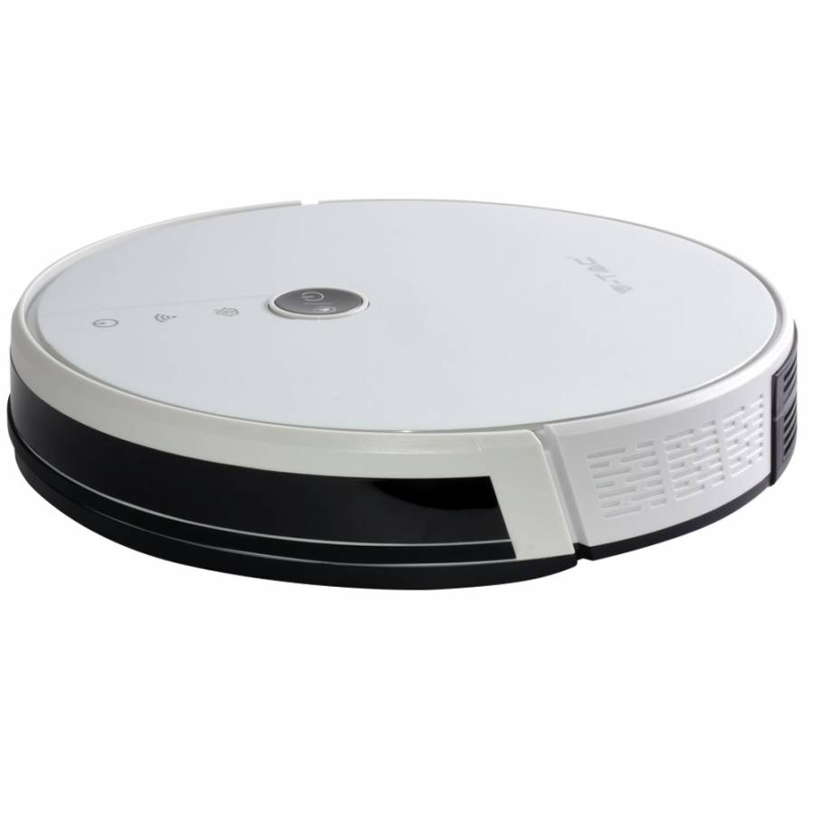 Aspirator Smart Robot V-tac, Compatibil Android, Ios, Alexa, Google, Filtru Hepa Integrat, Wi-fi, Telecomanda Inclusa, Senzori Anti-cadere/anti-coliziune, Acumulator Reincarcabil, Design Modern, Alb