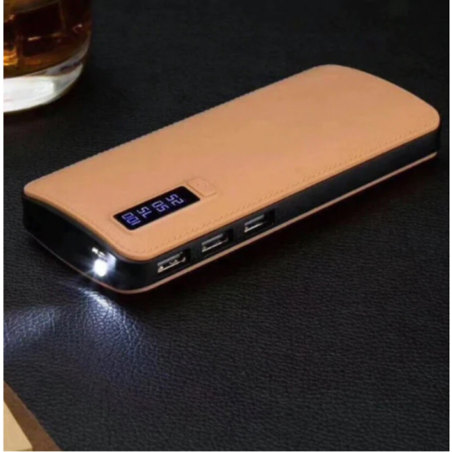 Baterie Externa Smart KlaussTech, Design Piele, Maro 20000 Mah, 3 X Usb