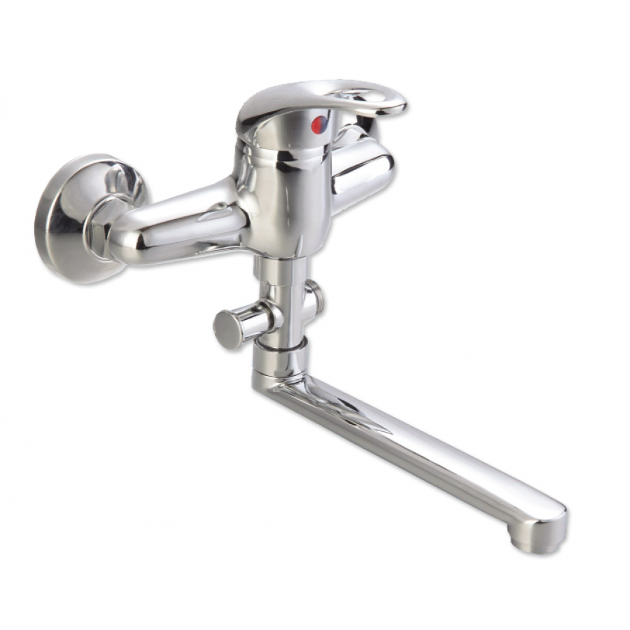Baterie Klausstech Pentru Cada, Teava Medie, Cartus Ceramic 40mm, Teava 15cm, Cromata, Argintiu