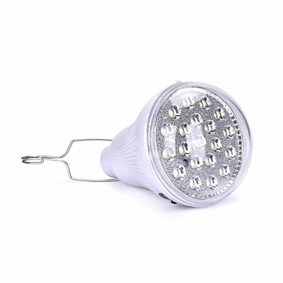 Bec Cu  Leduri Portabil  Si Mini Panou Solar Inclus Pentru Incarcare , Baterie Reincarcabila De 3.7v 800ma