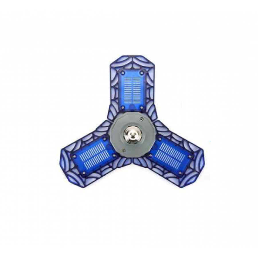 Bec Led De Garaj, Putere 40 W, Capete Flexibile, Ajustarea Luminii, Lumina Rece 6500 K, Flux Luminos 4000 Lumeni, Aliaj De Aluminiu, Albastru