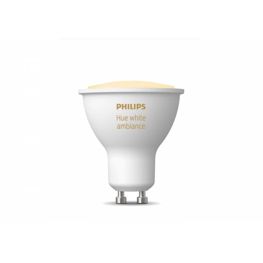 Bec Led Gu10 Inteligent Philips, Bluetooth, Iluminare Cu Lumina Alba, Diametru 50 Mm, 15000 Ore, 350 Lm, Putere 5 W, Zigbee Light, Culoare Alb