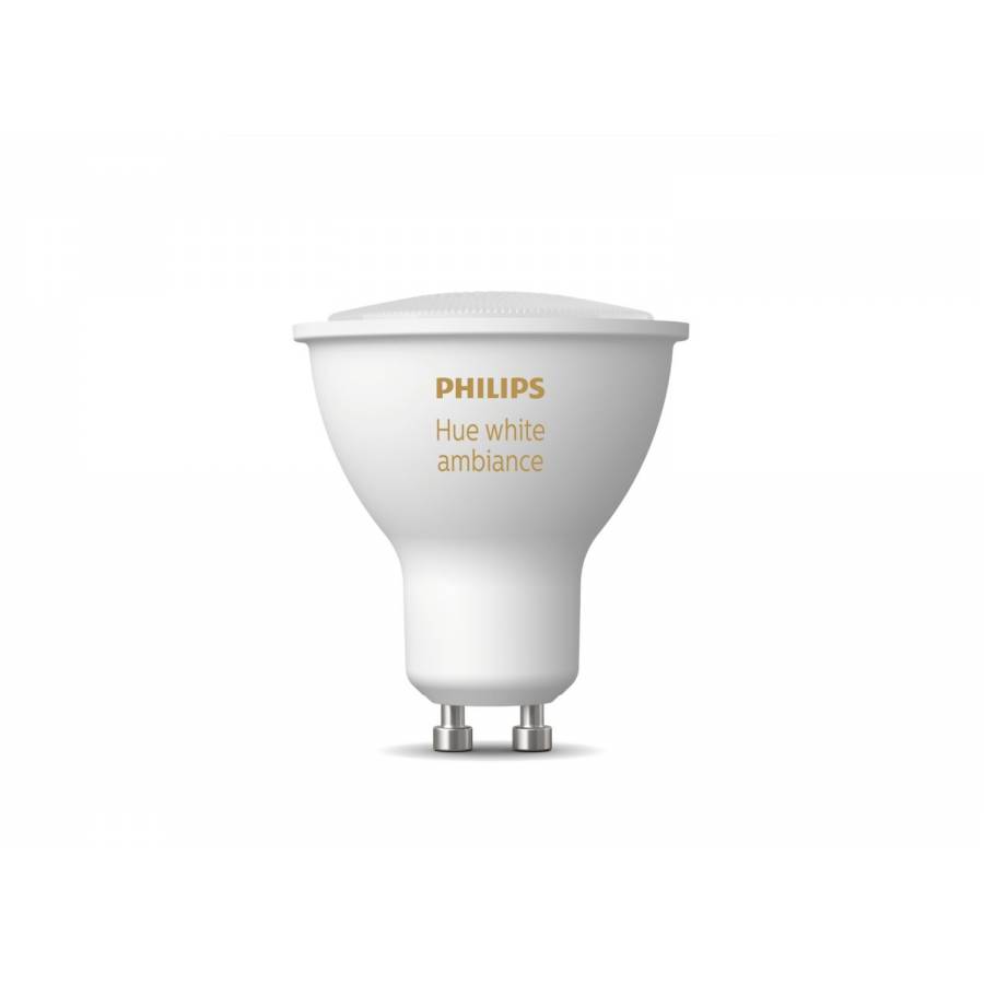Bec Led Gu10 Inteligent Philips, Bluetooth, Iluminare Cu Lumina Alba, Diametru 50 Mm, 15000 Ore, 350 Lm, Putere 5 W, Zigbee Light, Culoare Alb