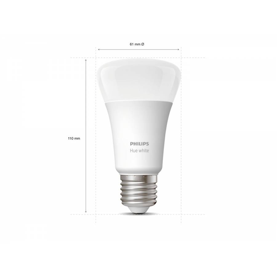 Bec Led Inteligent Soclu E27, Control Bluetooth Si Bridge, 2700k, Diametru 61 Mm, 806 Lm, 25.000 Ore, Putere Echivalenta 60 W, 9 W, Alb