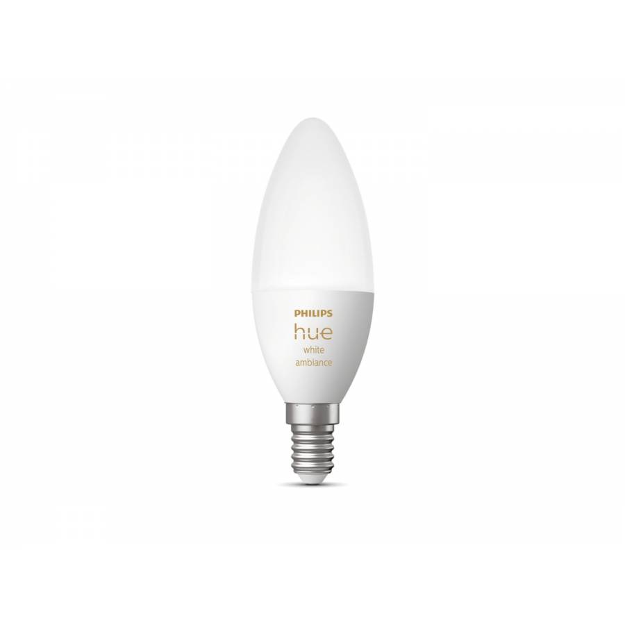 Bec Philips Inteligent Led Cu Soclu E14, 2200k-6500k, 220v-240v, 25000 Ore, 470 Lm, Putere 6 W, Zigbee, Amazon Alexa, Compatibli Aplicatie Hue, Alb