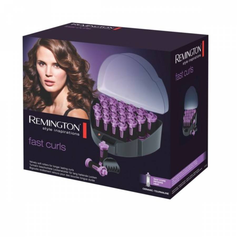 Bigudiuri Electrice Remington Fcc21 , 20 De Bigudiuri Cu 3 Marimi Diferite , Cleme Quick-start , Nucleu Inovativ , Material Nucleu Ceara , Functie Ionizare , Indicator Luminos La Pornire , Culoare Negru/mov