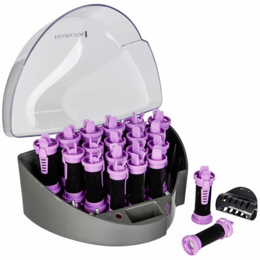 Bigudiuri Electrice Remington Fcc21 , 20 De Bigudiuri Cu 3 Marimi Diferite , Cleme Quick-start , Nucleu Inovativ , Material Nucleu Ceara , Functie Ionizare , Indicator Luminos La Pornire , Culoare Negru/mov