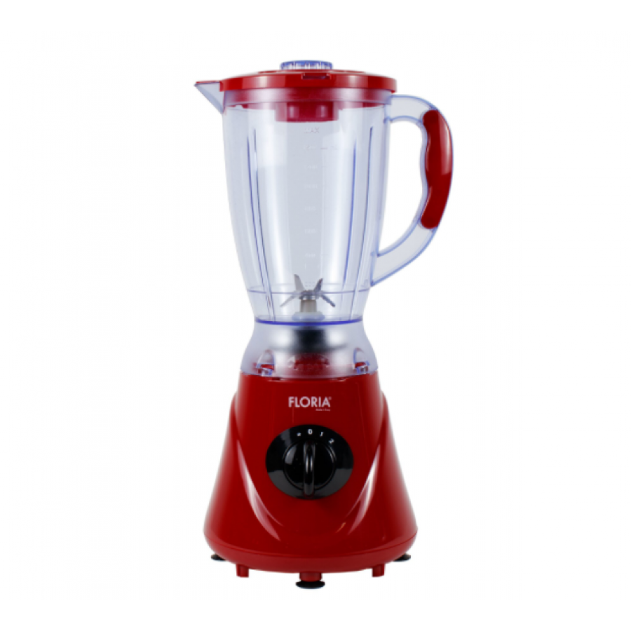 Blender Cu Rasnita, Putere 300w, 2 Viteze, Capacitate 1.6l, Lame Din Otel, Usor De Curatat Si Folosit, Rosu