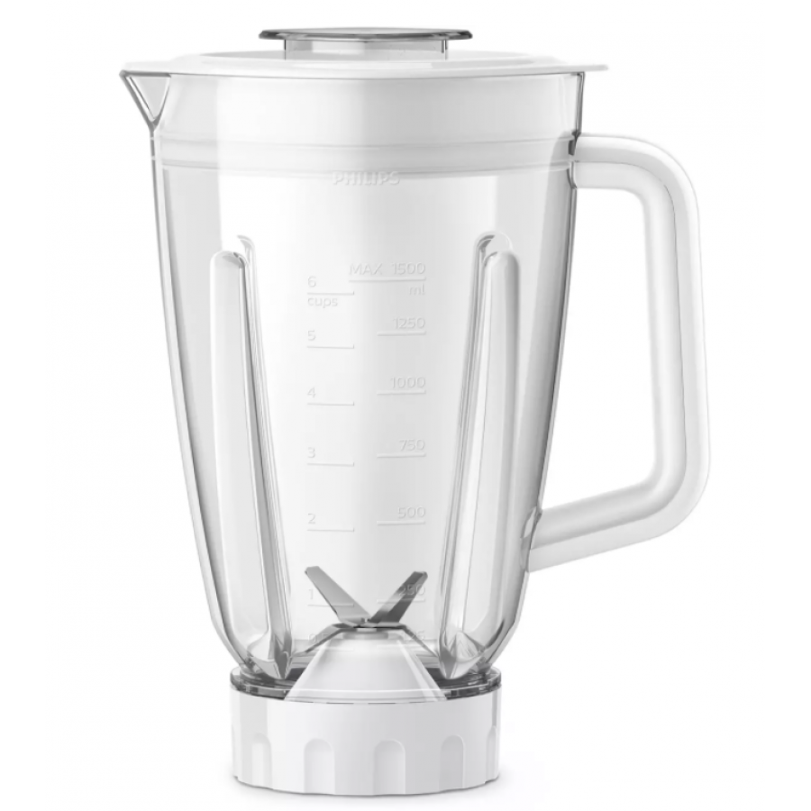 Blender Electric Philips Cu Tehnologie Problend Crush, Motor De 800 W Si 3 Setari De Viteza, Capac Detasabil, Lavabil, Buton Rotativ, Vas 2 L, Culoare Alb