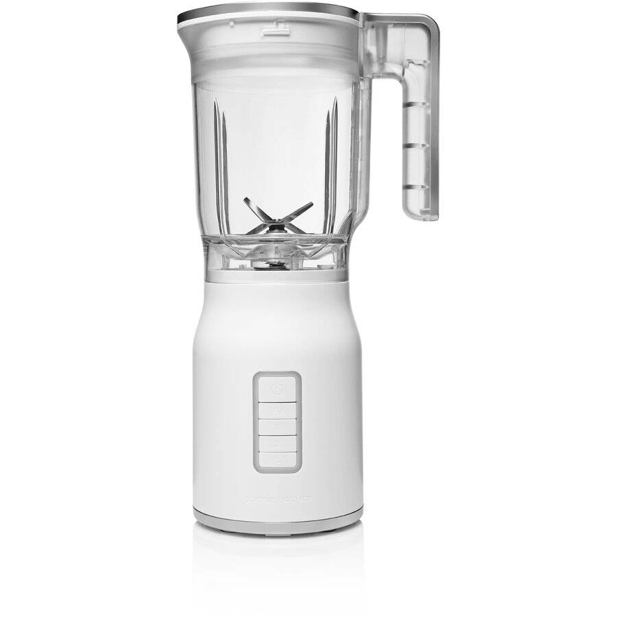 Blender Electric Profesional, Design Modern, Putere De 800 W, Cana Gradata De 1.5 L Din Plastic, 3 Niveluri De Viteza, Buton Turbo, Controlul Vitezei, Lama Din Otel Inoxidabil, Alb