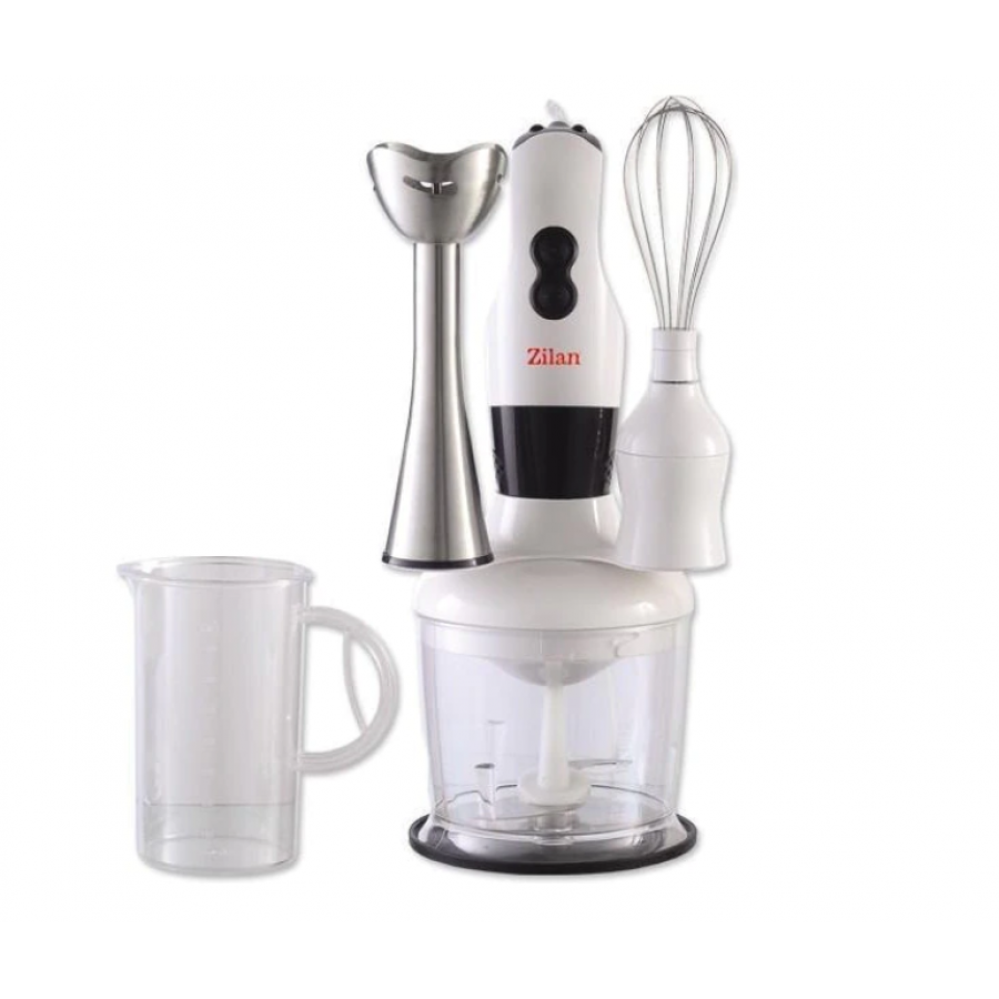 Blender Vertical, Putere 300w, Lame Din Otel, Tija Detasabila,  Capacitate 700/500 Ml, Usor De Curatat Si Utilizat, Alb
