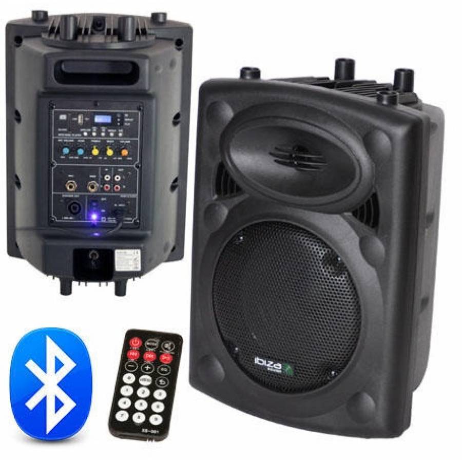 Boxa Activa Ibiza Sounds , 8 Inch/20 Cm , Port Usb/mp3/telecomanda Inclusa , Conectivitate Bluetooth , Putere 200 W ,  Sensibilitate 96 Db , Banda De Trecere 50 Hz - 20 Khz , Negru