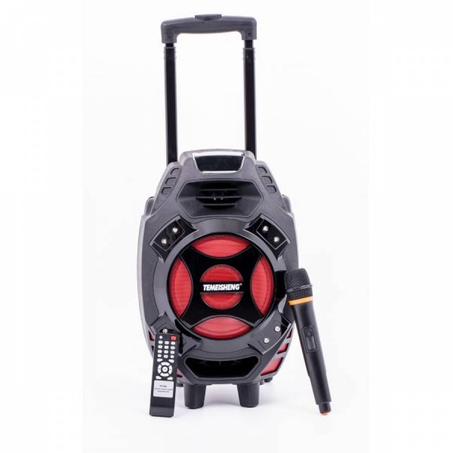 Boxa Activa Portabila Troler Cu Acumulator Q7, 120 W, 12 Inch, Microfon Wifi, Telecomanda, Radio