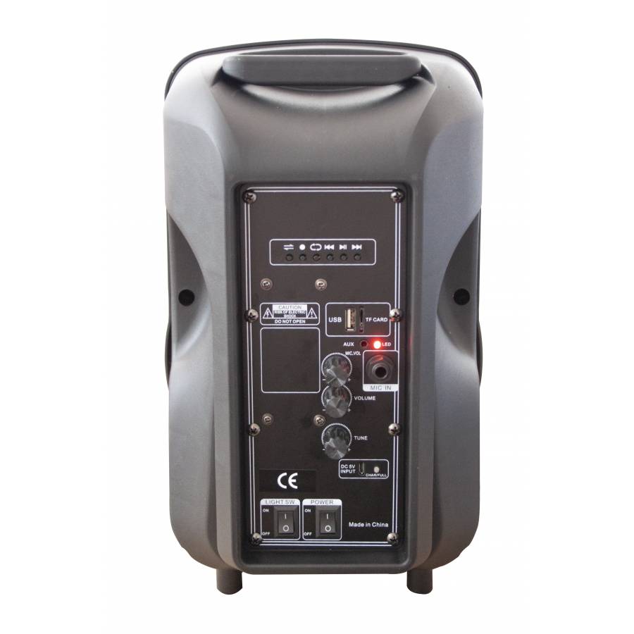 Boxa  Activa Profesionala Temeisheng  Cu Conectivitate Prin Functia Bluetooth, Port Usb, Aux In, Sd Card, Intrare Microfon , Microfon Cu Fir Inclus