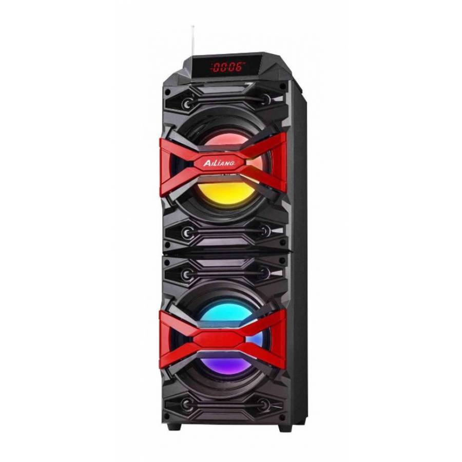 Boxa Ailiang  , Conectare Prin Port Usb , Card Sd , 1500mah , Radio Fm , Telecomanda Si Microfon , Negru