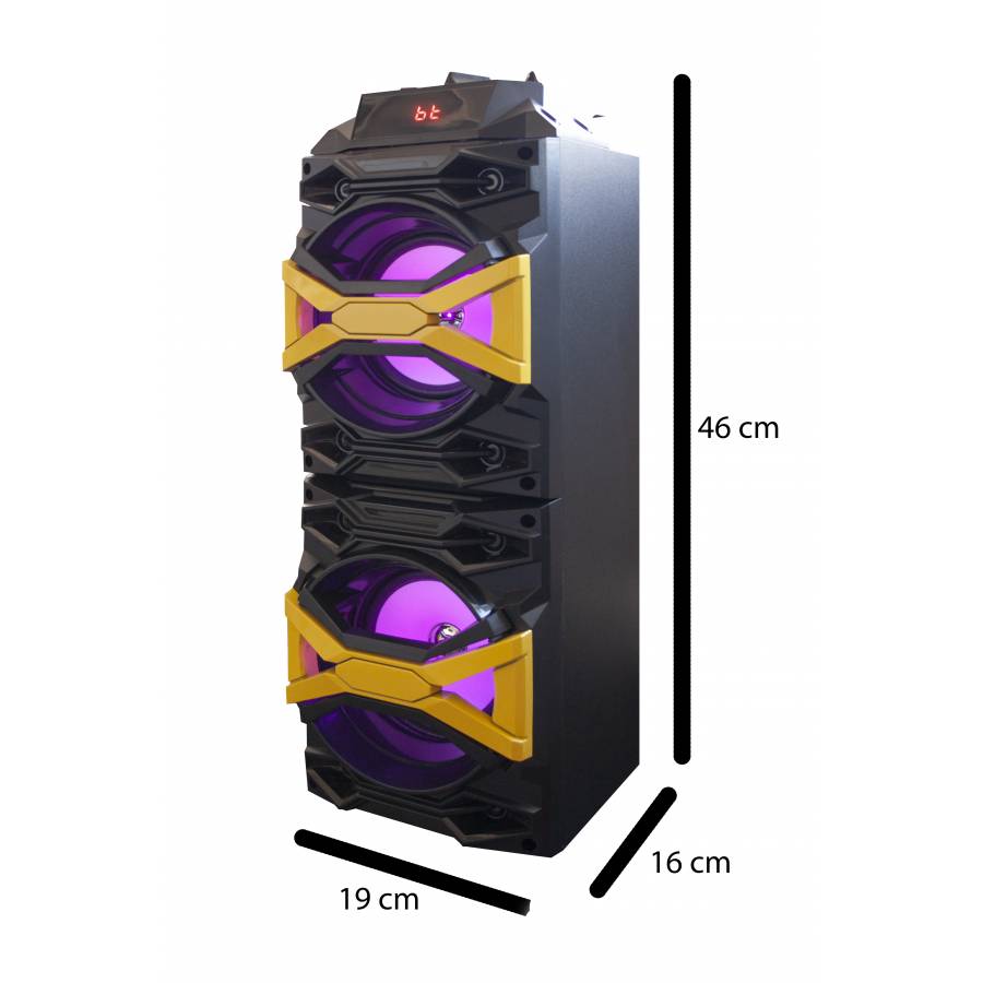 Boxa Ailiang  , Conectare Prin Port Usb , Card Sd , 1500mah , Radio Fm , Telecomanda Si Microfon , Negru