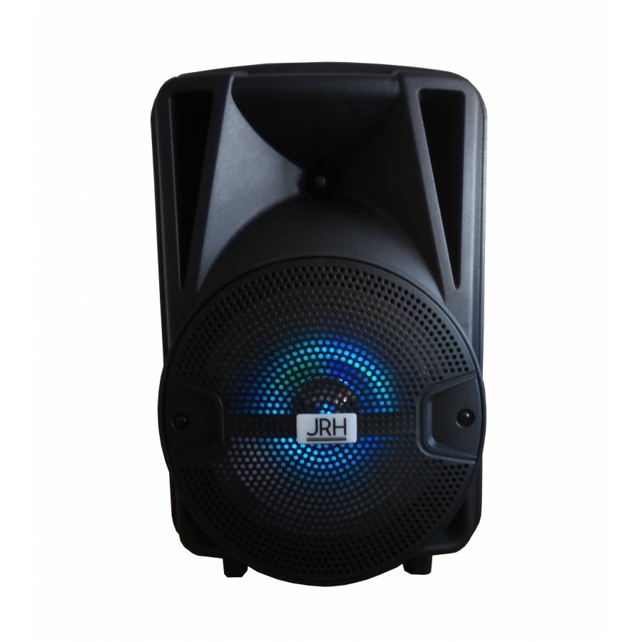 Boxa Audio Activa Jrh Cu Amplificator Integrat , Telecomanda Inclusa , Conectivitate Prin Functia Bluetooth, Port Usb, Incinta Abs , Microfon Cu Fir