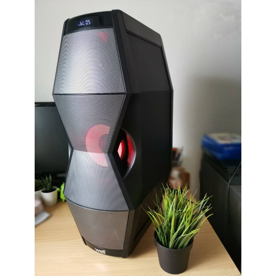 Boxa Audio Activa Klausstech, Conexiune Bluetooth , Oem, Putere 100w , Impedanta 8 Ohmi , Lumini Disco Incorporate , Telecomanda Inclusa , Radio Fm , Accesorii Incluse , Culoare Negru