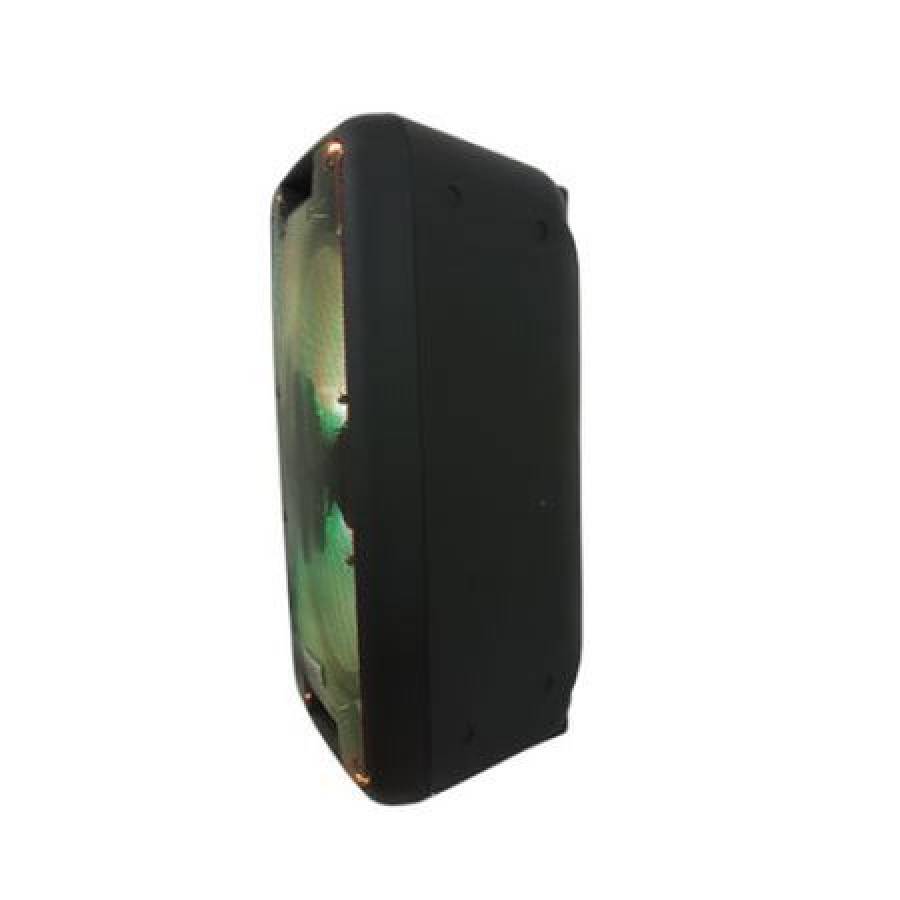 Boxa Audio Activa Tip Troller, Cu 2 Difuzoare De 10inch , Microfon Wireless , Bluetooth , Telecomanda , Cititor Usb , Card Microsd , Radio Fm , Iluminare Led