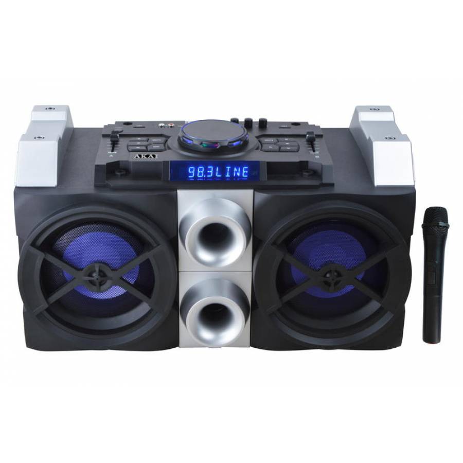 Boxa Audio Portabila , Activa , Conectivitate Bluetooth , Lumini Pe Woofere Bass , Putere Rms 50 W , Frecventa 20hz- 20khz ,  Retea De Alimentare 220v , Li-ion , Material Abs , Negru