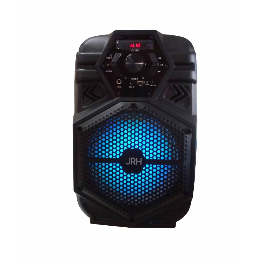 Boxa Audio Portabila Jrh  200w , Cu Bluetooth ,radio Fm , Tf Card , Aux In , Microfon Cu Fir , Joc De Lumini Pe Difuzor , Maner Din Abs