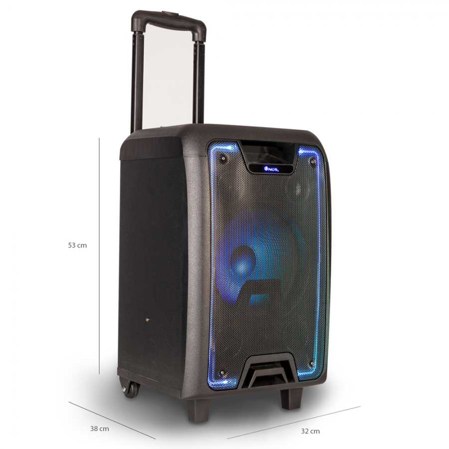 Boxa Audio Portabila Wildmetal Ngs , Conectivitate Prin Bluetooth , Port Usb , Card Sd , Radio Fm , Microfon Cu Ecou Si Control Al Volumului , Controlul Treptelor Si Basului De La Distanta , Culoare Negru