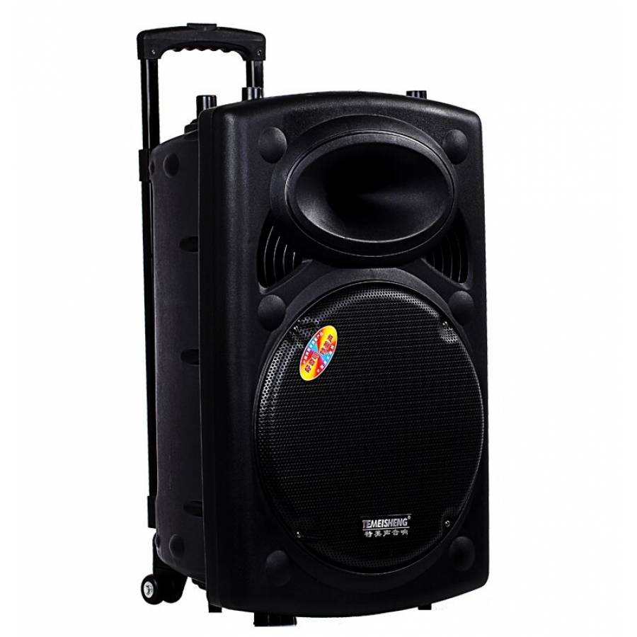 Boxa Audio Troler Audio 12″, Bluetooth, Mp3 Cu Sdcard Si Usb, Radio Fm, 150 W, Egalizator, Alimentare 220v/50hz, Maner De Transport, Negru