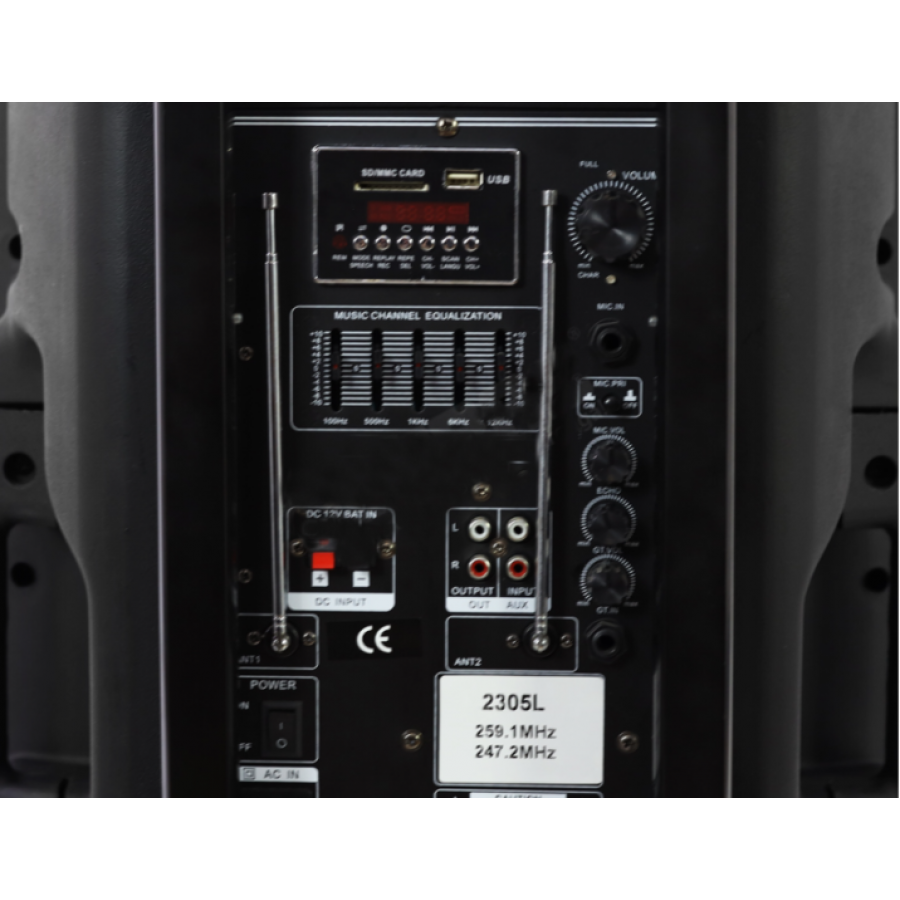 Boxa Audio Troler Audio 12″, Bluetooth, Mp3 Cu Sdcard Si Usb, Radio Fm, 150 W, Egalizator, Alimentare 220v/50hz, Maner De Transport, Negru