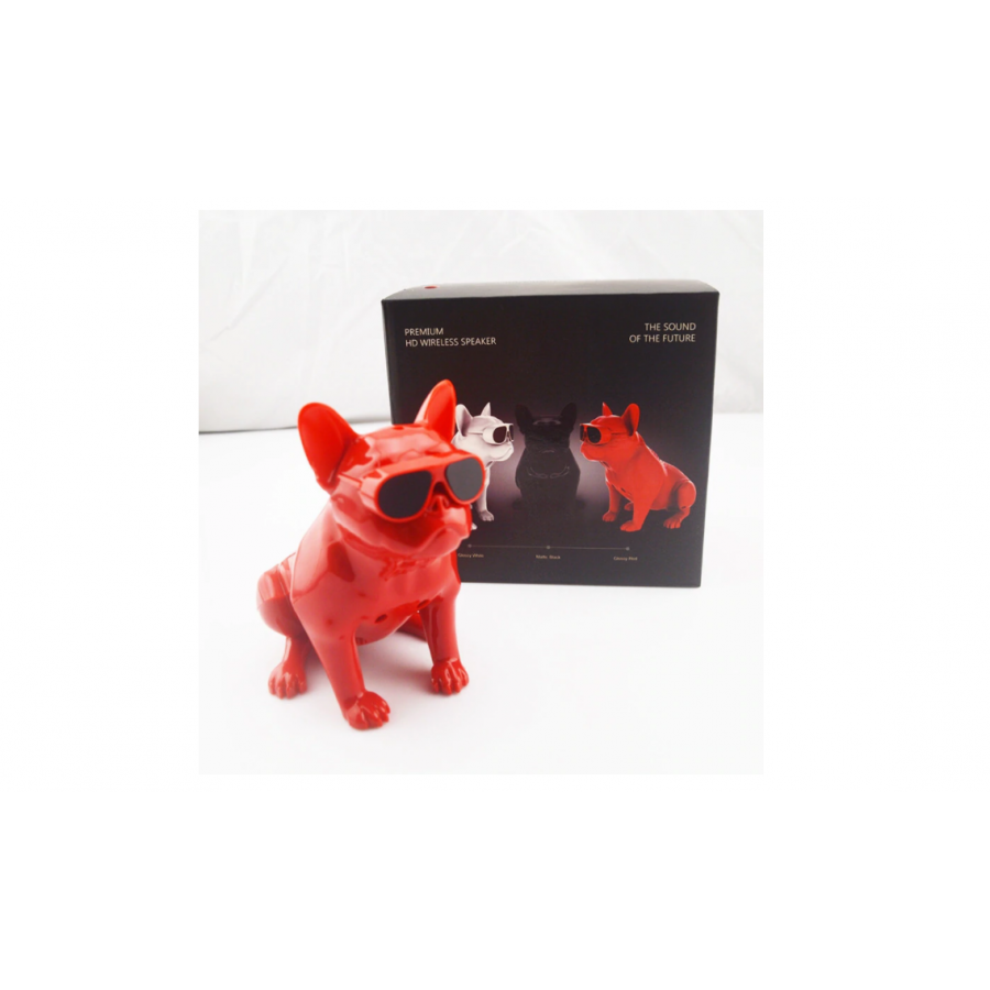 Boxa Bulldog Klausstech,  Bluetooth, Card, Radio, Design Modern, Bass, Lumini Led, Amplificator, Rosu