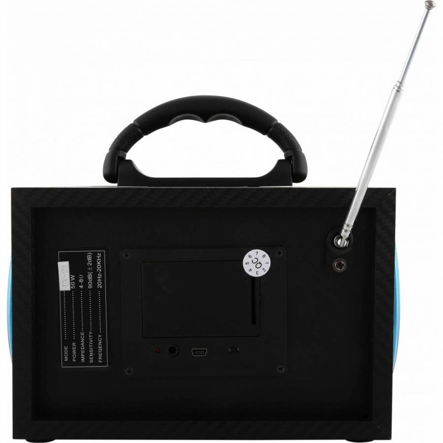 Boxa Cu Usb, Mmc, Sd, Bluetooth V3.0 , Aux 3.5 Mm , 3 Culori Led , Difuzor Dublu De 80 Db 5 W + 5 W , Baterie 2000 Mah