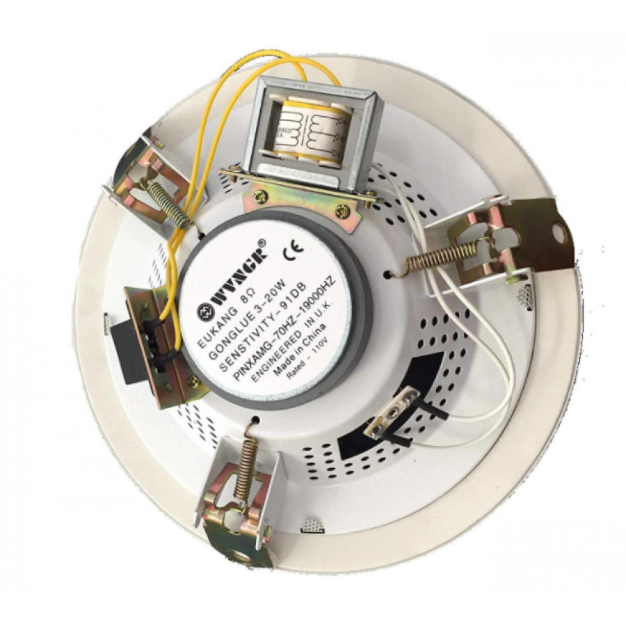 Boxa De Tavan Profesionala, Impedanta 8 Ohmi, Sensitivitate 91 Db, Putere 3-20 W, Tensiune 110 V, Frecventa Raspuns 70hz-19khz, Alb