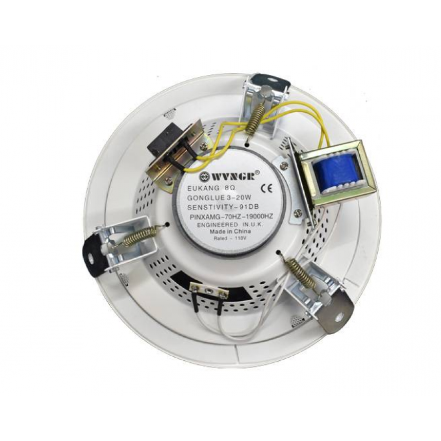 Boxa De Tavan Profesionala, Impedanta 8 Ohmi, Sensitivitate 91 Db, Putere 3-20 W, Tensiune 110 V, Frecventa Raspuns 70hz-19khz, Alb