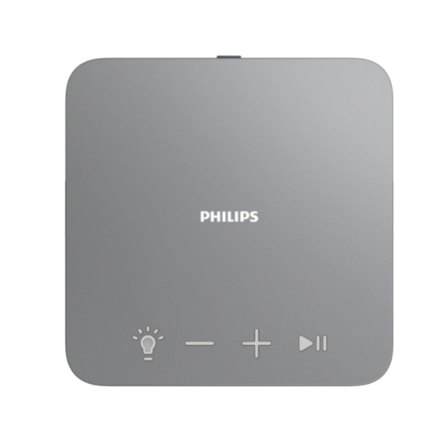 Boxa Philips Wireless Cu Asistenti Vocali, Led Multicolor Incorporat, 40%, Control Volum, Alexa Si Apple Airplay 2, Spotify Connect, 00 - 240 V 50 - 60 Hz, Gri
