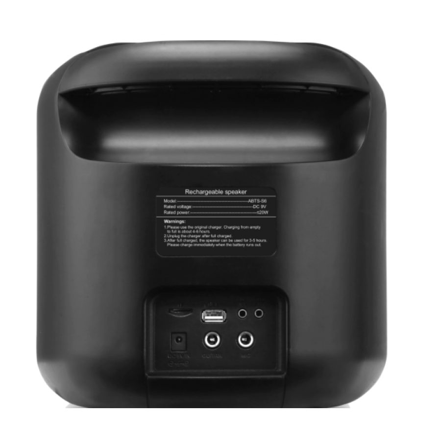 Boxa Portabila Activa, Cu Trepied, Bluetooth 5.0, Display Lcd, Lumini Dinamice, Putere 20w, Usb, Card Sd, Radio Fm, Karaoke, Inregistrare Karaoke, Telecomanda, Negru