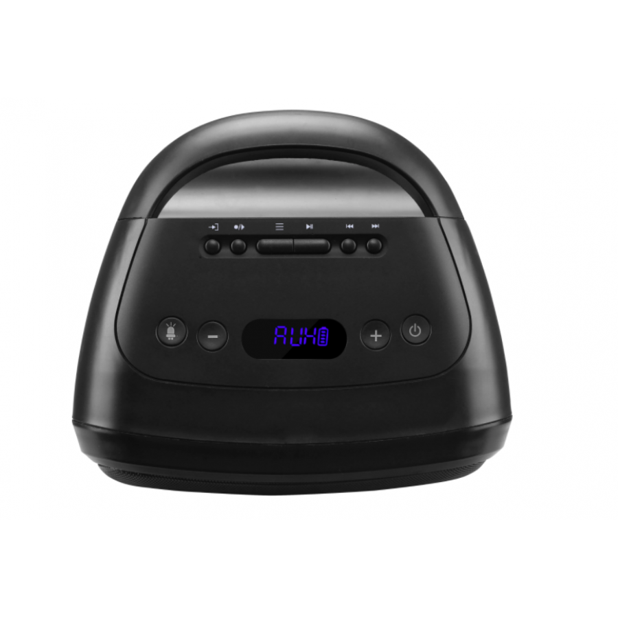 Boxa Portabila Activa, Cu Trepied, Bluetooth 5.0, Display Lcd, Lumini Dinamice, Putere 20w, Usb, Card Sd, Radio Fm, Karaoke, Inregistrare Karaoke, Telecomanda, Negru