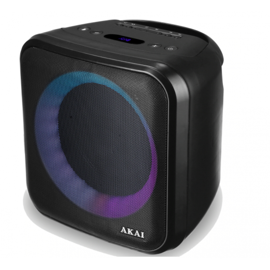 Boxa Portabila Activa, Cu Trepied, Bluetooth 5.0, Display Lcd, Lumini Dinamice, Putere 20w, Usb, Card Sd, Radio Fm, Karaoke, Inregistrare Karaoke, Telecomanda, Negru