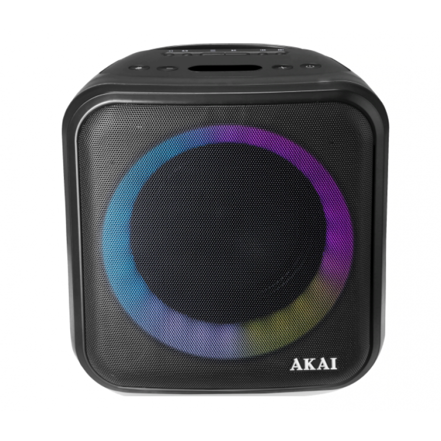 Boxa Portabila Activa, Cu Trepied, Bluetooth 5.0, Display Lcd, Lumini Dinamice, Putere 20w, Usb, Card Sd, Radio Fm, Karaoke, Inregistrare Karaoke, Telecomanda, Negru