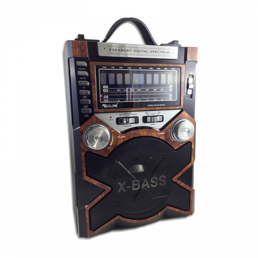 Boxa Portabila, Bluetooth, Sb/ Sd/ Aux/fm Radio, Mp3 Player, Antena Cu Rotire La 360 Grade, Design Compact Si Ergonomic, Acumulator, Retro